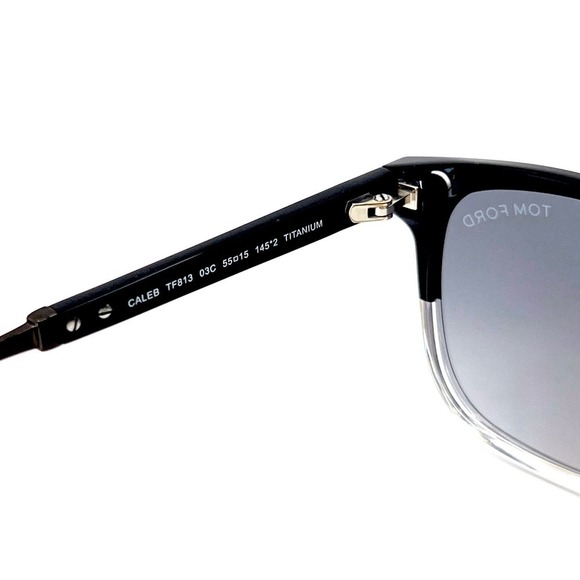 NEW!!! TOM FORD Caleb Sunglasses TF813 03C Titanium Authentic - Picture 9 of 11